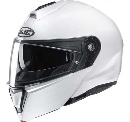 Casco Moto Rebatible Hjc I90 Solid Blanco Avant 