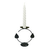 Castiçal Com Vela Ceia De Natal Decoração Candelabro Mesa