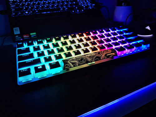 Teclado Hyperx Alloy Origins 60 + Juego Keycaps Traslúcidas