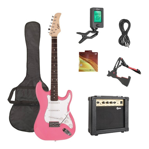 Pack Guitarra Eléctrica Pink+ Acc. Despacho Gratis