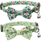 Lamphyface St.patricks Day Cat Collar With Cute Bow Tie And