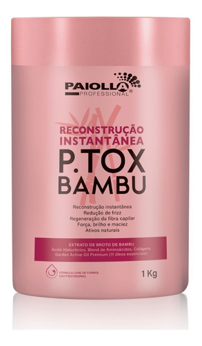 Mascara Reconstrutora Paiolla Liss Care Bambu Profissional