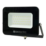 Reflector Led Sixelectric 20w Luz Dia Apto Exterior Negro