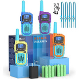 Walkie Talkies Niños, Paquete De 4 Walkie Talkie Recar...