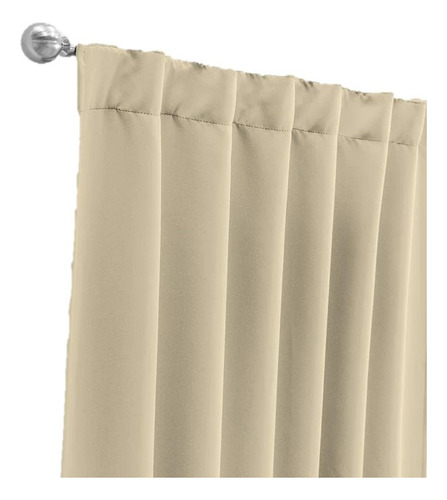 Juego 2 Cortinas Blackout Catania Beige Corta Vianney