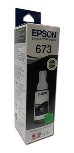 Botella Tinta Epson T673 Negro Original Para L800