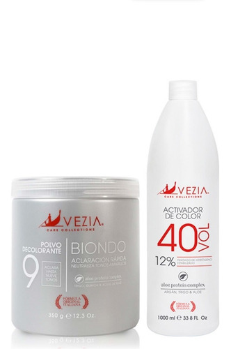 Decolorante Biondo 350g + Peroxido Vezia 1 Litro