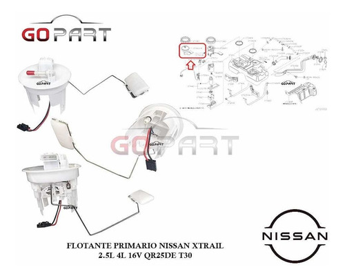 Sensor Flotante De Combustible Primario Nissan Xtrail 2.5l Foto 2
