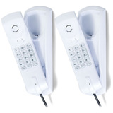 Kit 02 Telefones Com Fio Gôndola Branco Tc 20 Intelbras