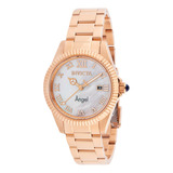 Relógio Feminino Invicta 36059 Angel 38 Mm, Ouro Rose 