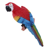 Resina Papagaio Animal Pássaro Gramado Estatueta Ornamento Q