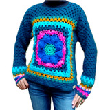 Tejidos Crochet Sweter Artesanal En Lana