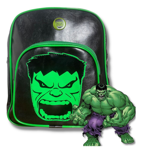Mochila Infantil Hulk De Costas Pequena Escolar
