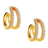 2 Piercing Argola Fake Falso Dourado Ou Prata Pedra Zirconia