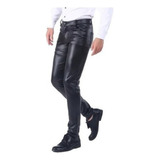 Pantalones De Cuero De Moto De Primavera Y Otoño Para Hombre