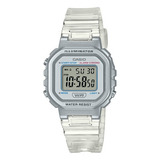 Reloj Casio Juvenil Dama La-20whs Oficial Color De La Malla Transparente