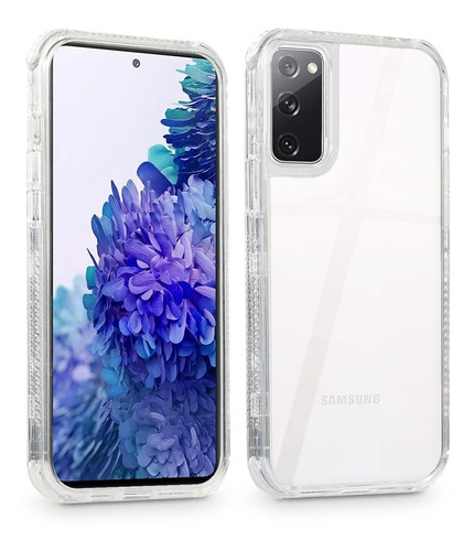 Funda Para Samsung Uso Rudo Alto Impacto Transparente 3pzs