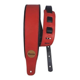 Correa Guitarra Basso Classic Cuero Rojo 7,5 Cm