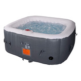 Aquaspa - Jacuzzi Portátil Con Hidromasaje, Diseño Cuadrado 