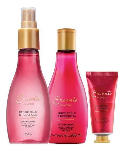 Avon Encanto Irresistible Combo X3 Bsplash+locion+crema Mano