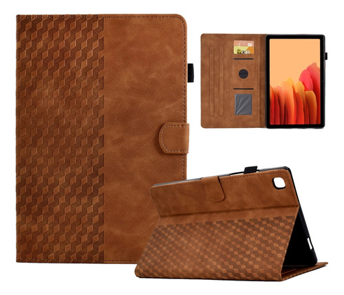 Funda De Piel Marrón Para Samsung Galaxy Tab A7 T500/t505 20