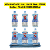 Kit 6 Unid Uau Limpa Box Blindex  Grátis Pano De Microfibra 