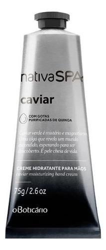 O Boticario Nativa Spa Creme Hidratante Para Maos Caviar 75g