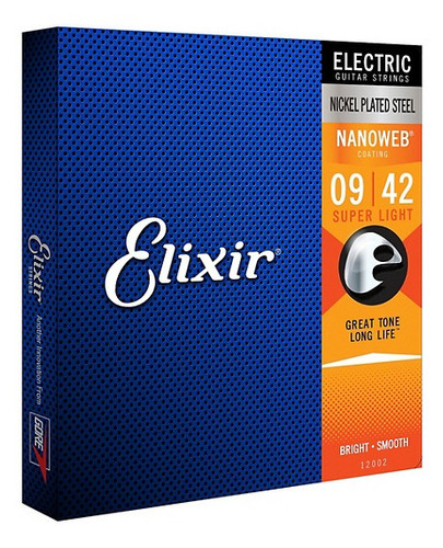 Cuerdas Elixir 9-42 Para Guitarra Electrica 12002