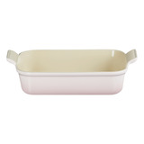 Travessa Le Creuset Retangular Heritage 26cm Shell Pink