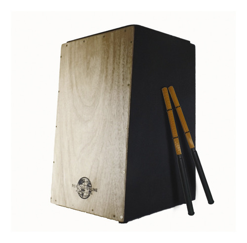 Cajon (carron) Liso Acústico Percussionline +par Vassourinha