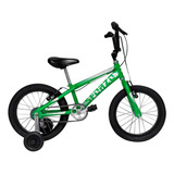 Bicicleta Niño Sforzo Rin 12 Con Auxiliares Color Verde