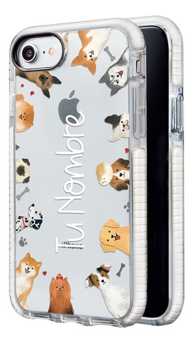 Funda Para iPhone Para Mujer Razas Perritos Con Tu Nombre