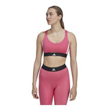 Top De Treino adidas Suporte Médio Powerreact Hyperglam Fem