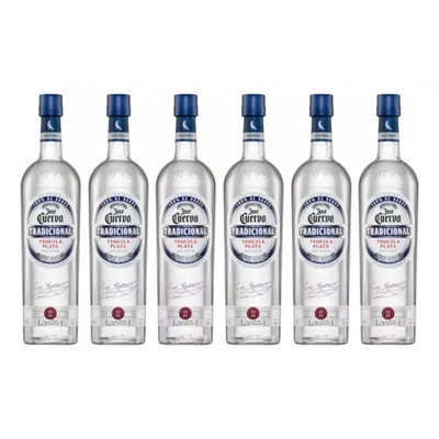Tequila Blanco José Cuervo Tradicional Plata Pack 6x950ml 100% Agave | Envío gratis