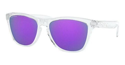 Óculos De Sol Oakley Frogskins Polished Clear W Prizm Violet