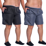 Kit Com 2 Shorts Masculino Plus Size Tecido Grosso Reforçado
