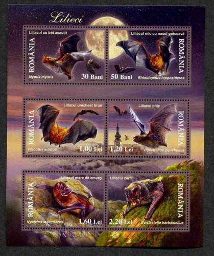 2006 Fauna- Murciélagos - Rumania (bloque) Mint