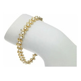 Pulsera Con Swarovski Crystals Tennis Vip Gold  