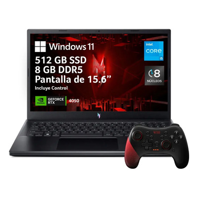Laptop Nitro V 15.6 Ci5 165 Hz DDR5 8Gb SSD 512Gb Rtx4050 + Control Acer | Meses sin interés