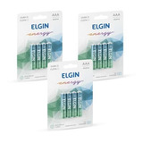 Kit 12 Pilhas Alcalinas Aaa Elgin Energy Lr3 1,5v (3x4)