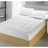 Kit Pillow Top Cama Box Casal Com 2 Travesseiros Silicone