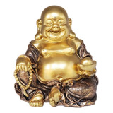 Escultura De Buda Maitreya, Figuras Doradas Para Chimenea,