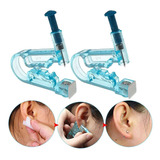 X2 Pistola Abridores Oreja Piercing +2 Aros Acero Quirurgico