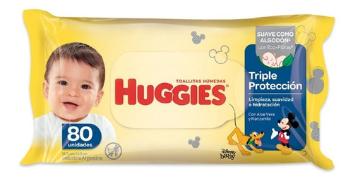 Toallas Húmedas Huggies Triple Protección X 80unid