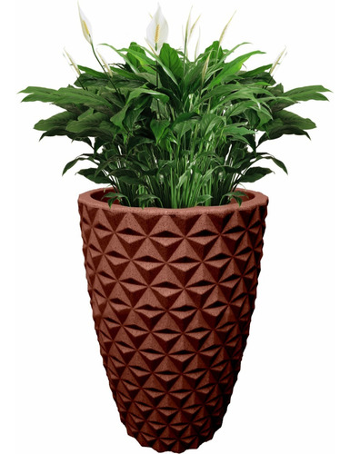 Vaso Coluna Grd Diamante 3d Plantas Casa Jardim Decor Luxo