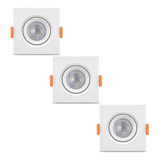 Kit 3 Spot Led Elgin Luminária Mr11 3w 6500k Direcionável Cor Branco 110v/220v