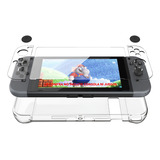 Protector Cristal Case Para Nintendo Switch +vidrio Templado