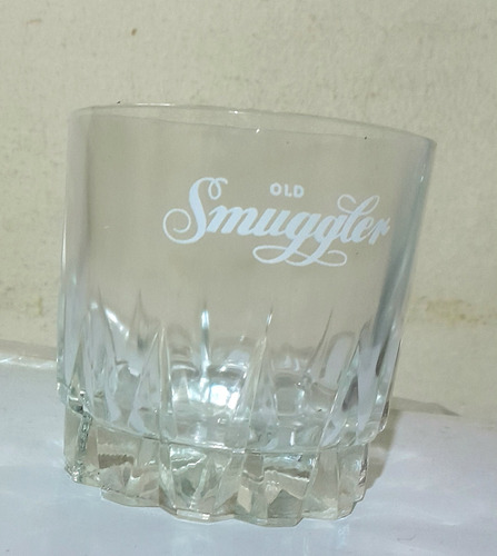 Old Smuggler. Antiguo Vaso Vidrio Para Whisky. Publicitario