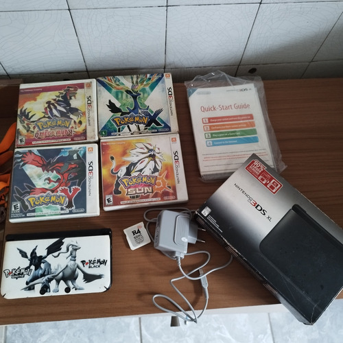 Nintendo 3ds Xl Completo Lindo 32g Com  4 Jogos Pokemon 