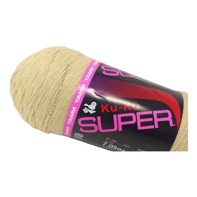 Estambre Ku-ku Super Tubo De 200 Gramos Color Beige